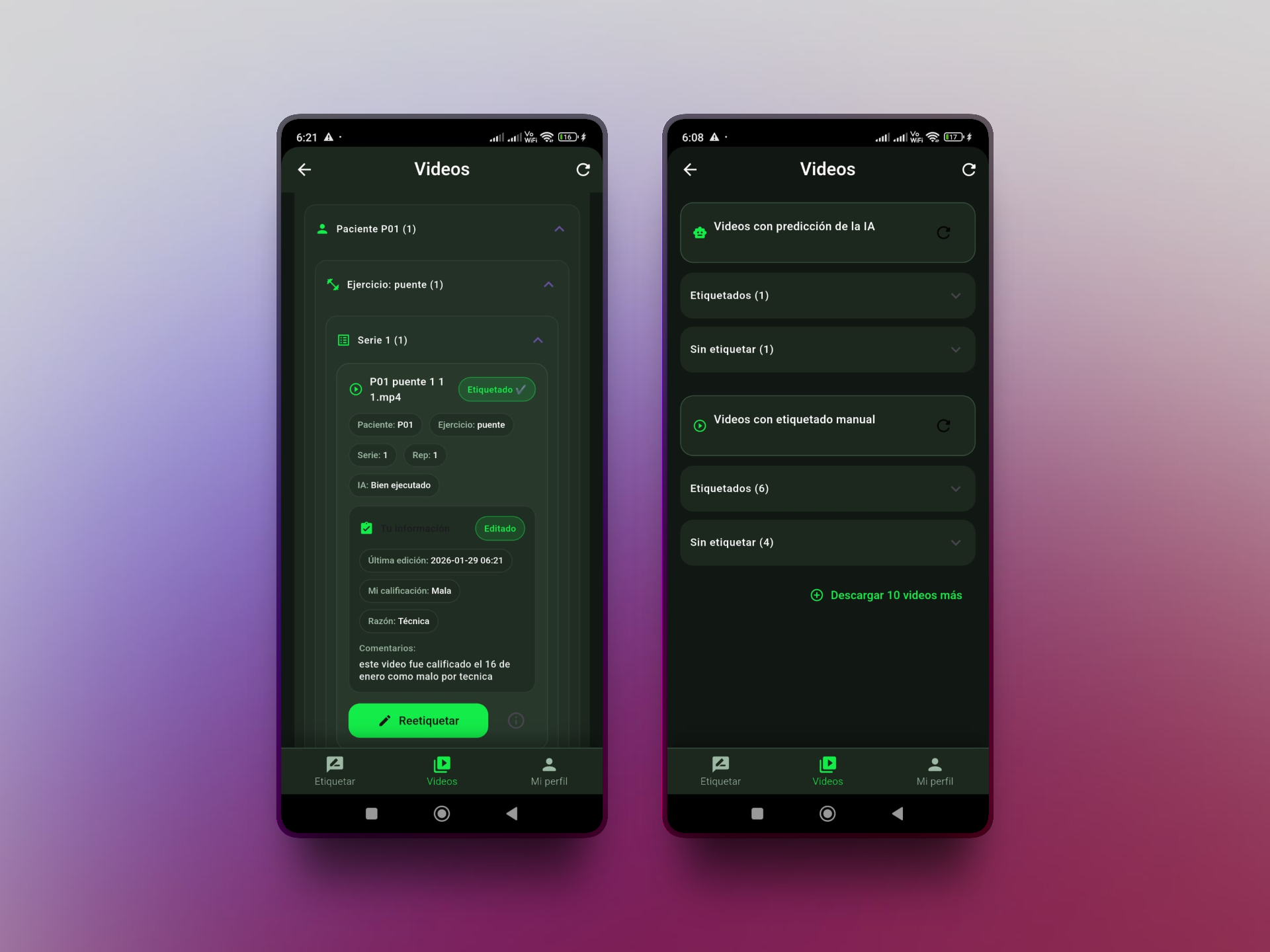 DeepPosture - Perfil y configuración